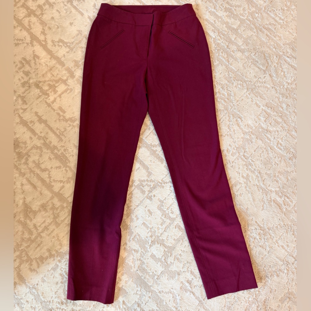 Slim Fit Burgundy Leggings